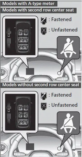 Seat Belt Reminder / Front seats - Honda Pilot 2023