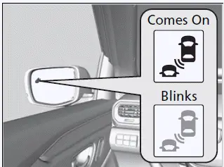 When the system detects a vehicle | Honda Pilot 2023