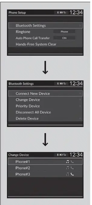 To change the currently paired phone