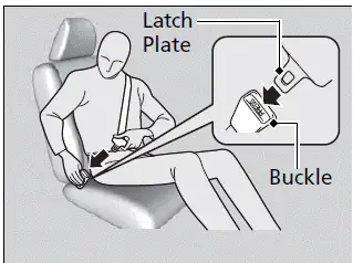 Honda Pilot 2023 - Seat Belts - Make sure that the belt is not twisted or caught on anything