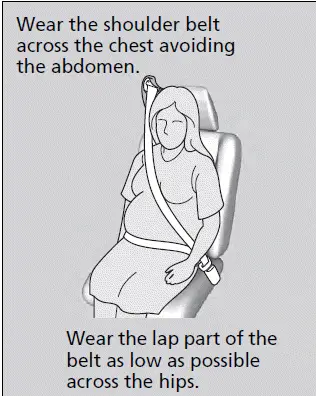 Seat Belts - Advice for Pregnant Women (Honda Pilot 2023)