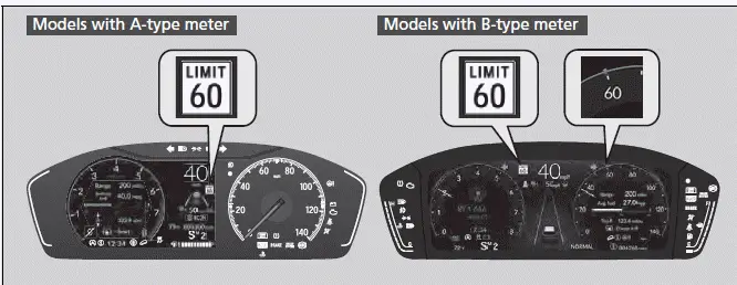 Gauges and Displays / Traffic Sign Recognition System - Honda Pilot 2023