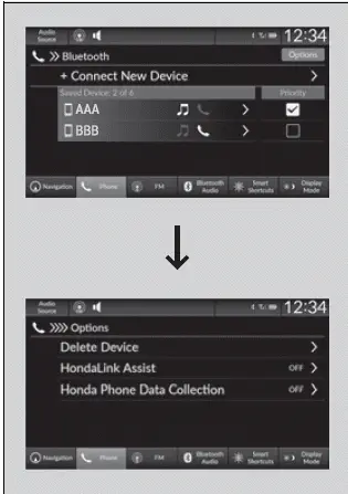 Bluetooth HandsFreeLink - Models with 9-in. Color Touchscreen