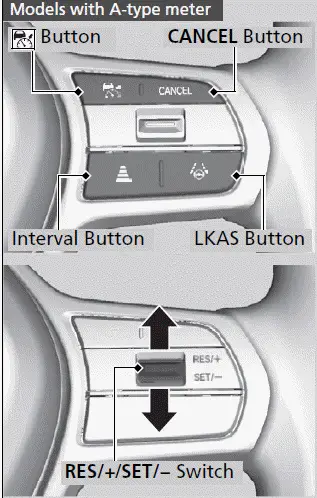 Honda Sensing / Operation Switches for the Adaptive Cruise Control (ACC) | Honda Pilot 2023