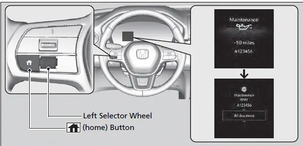 To Use Maintenance Minder / Resetting the Display | Honda Pilot 2023