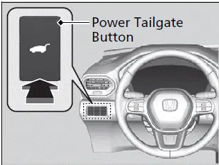 Honda Pilot 2023 - Tailgate / Using the Power Tailgate Button