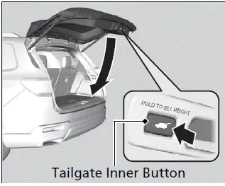 Honda Pilot 2023 - Tailgate / Using the Tailgate Inner Button