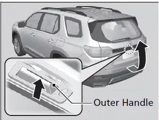 Honda Pilot 2023 - Tailgate / Opening/Closing the Tailgate