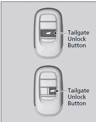 Honda Pilot 2023 - Tailgate / Using the Remote Transmitter