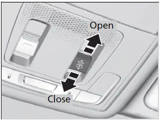 Honda Pilot 2023 - Using the Sunshade Switch