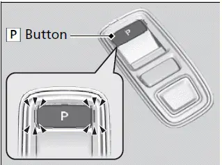 When Driving / P (parking) button - Honda Pilot 2023