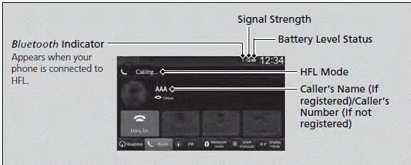 Bluetooth HandsFreeLink - Models with 9-in. Color Touchscreen