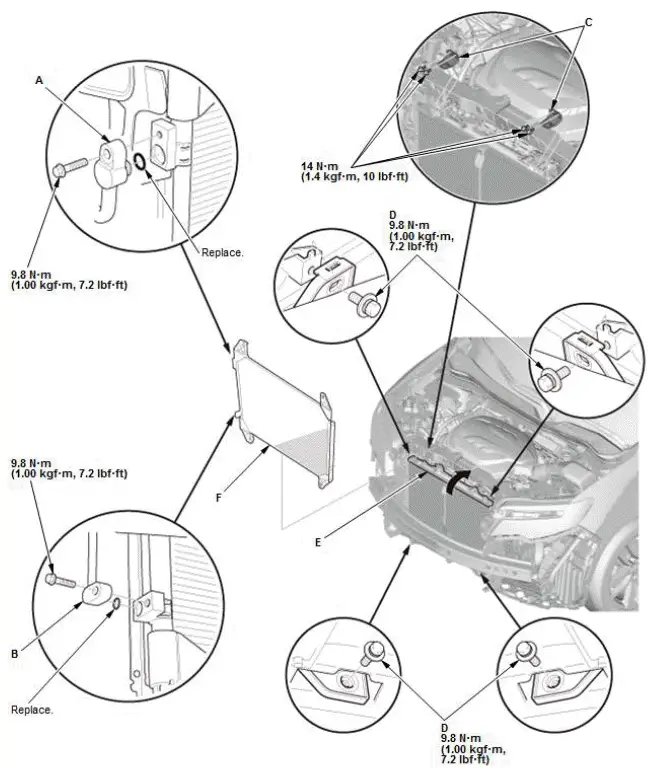 Honda Pilot. Remove, Install, Replace, Check info