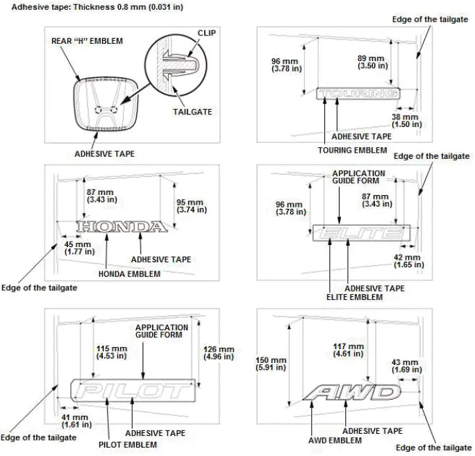 Honda Pilot. Remove, Install, Replace, Check info