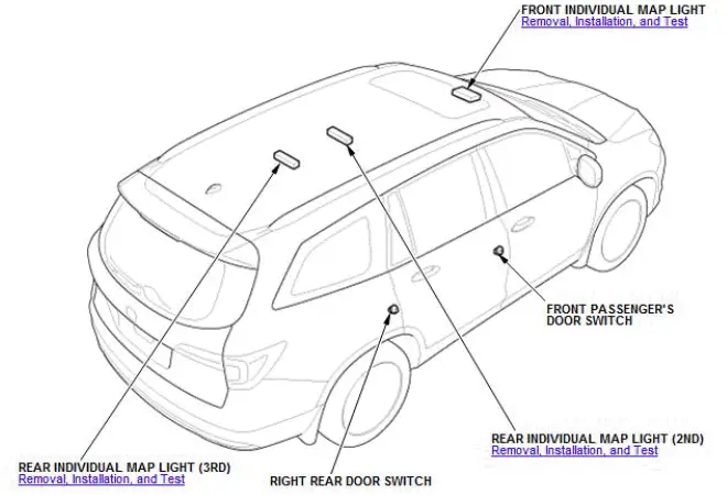 Honda Pilot. Component Location Index Info