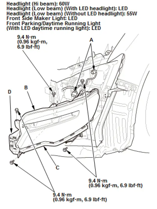 Honda Pilot. Remove, Install, Replace, Check info