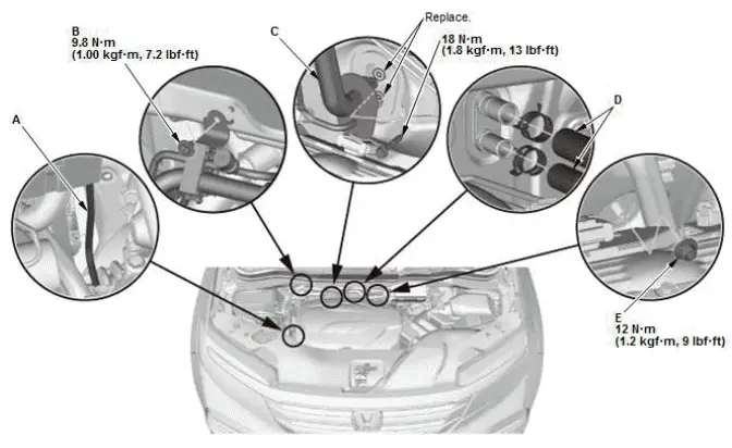 Honda Pilot. Remove, Install, Replace, Check info