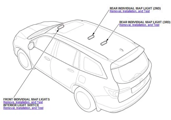 Honda Pilot. Component Location Index Info