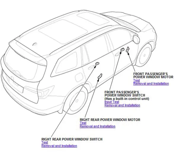 Honda Pilot. Component Location Index Info