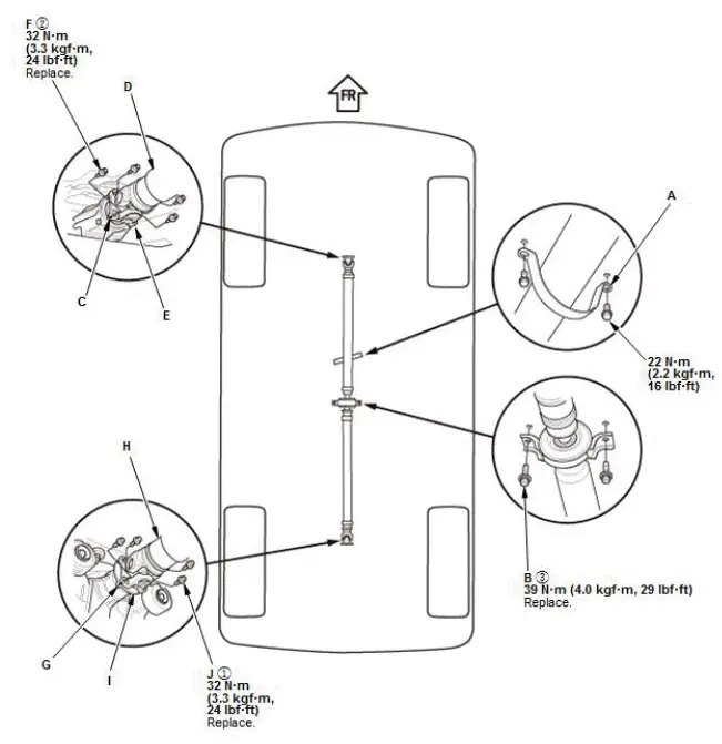 Honda Pilot. Remove, Install, Replace, Check info